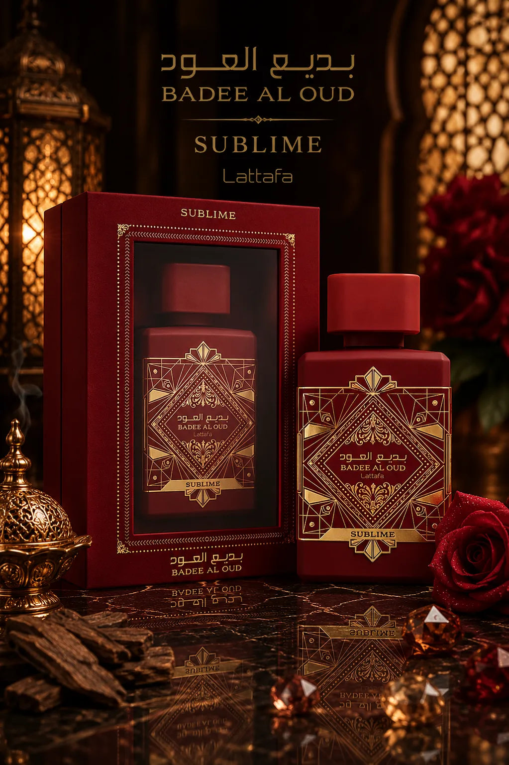 Perfume Lattafa Badee Al Oud Sublime original 100ml hombre envío rápido Colombia