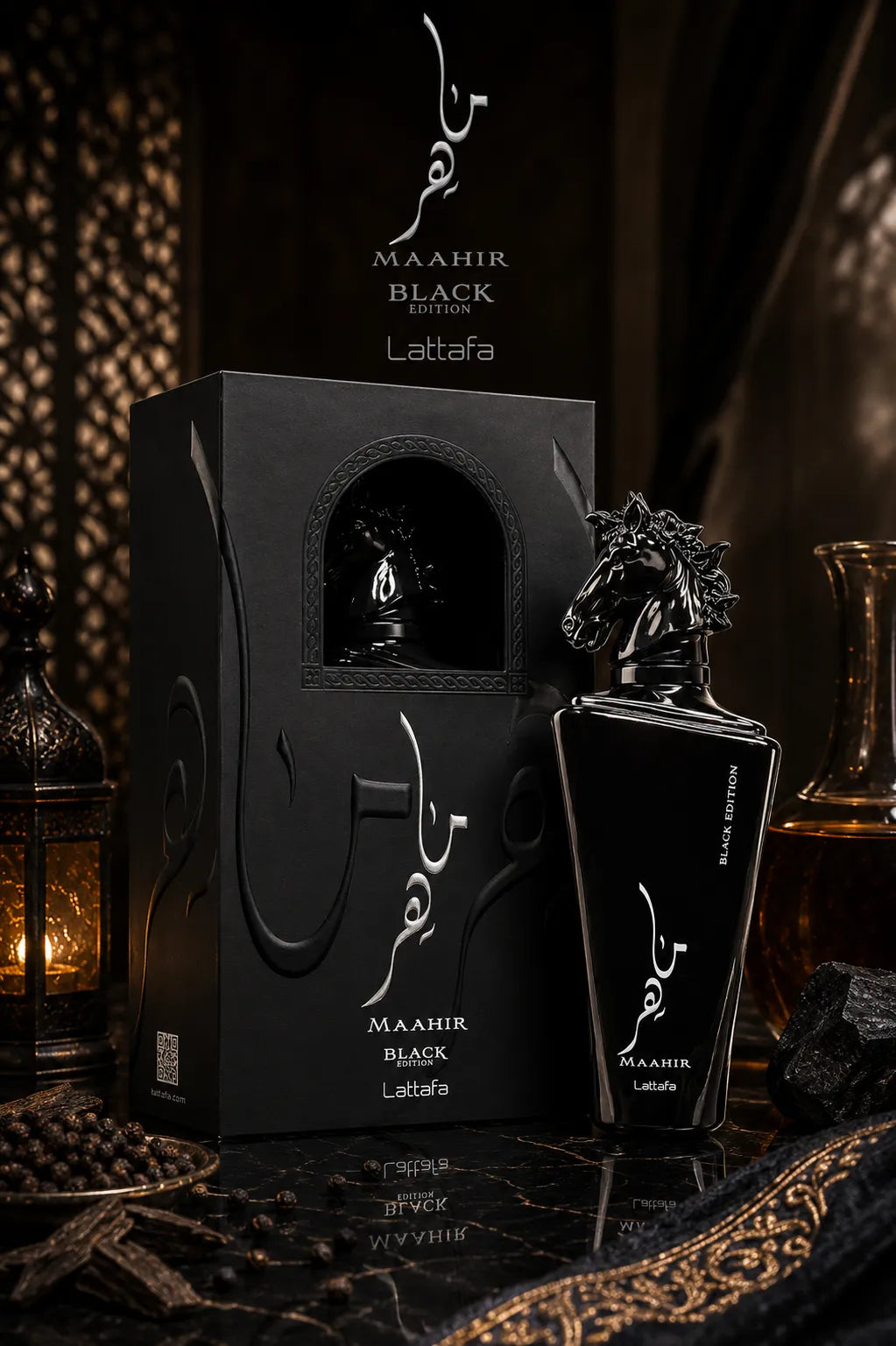Perfume Lattafa Maahir Black Edition original 100ml hombre envío rápido Colombia