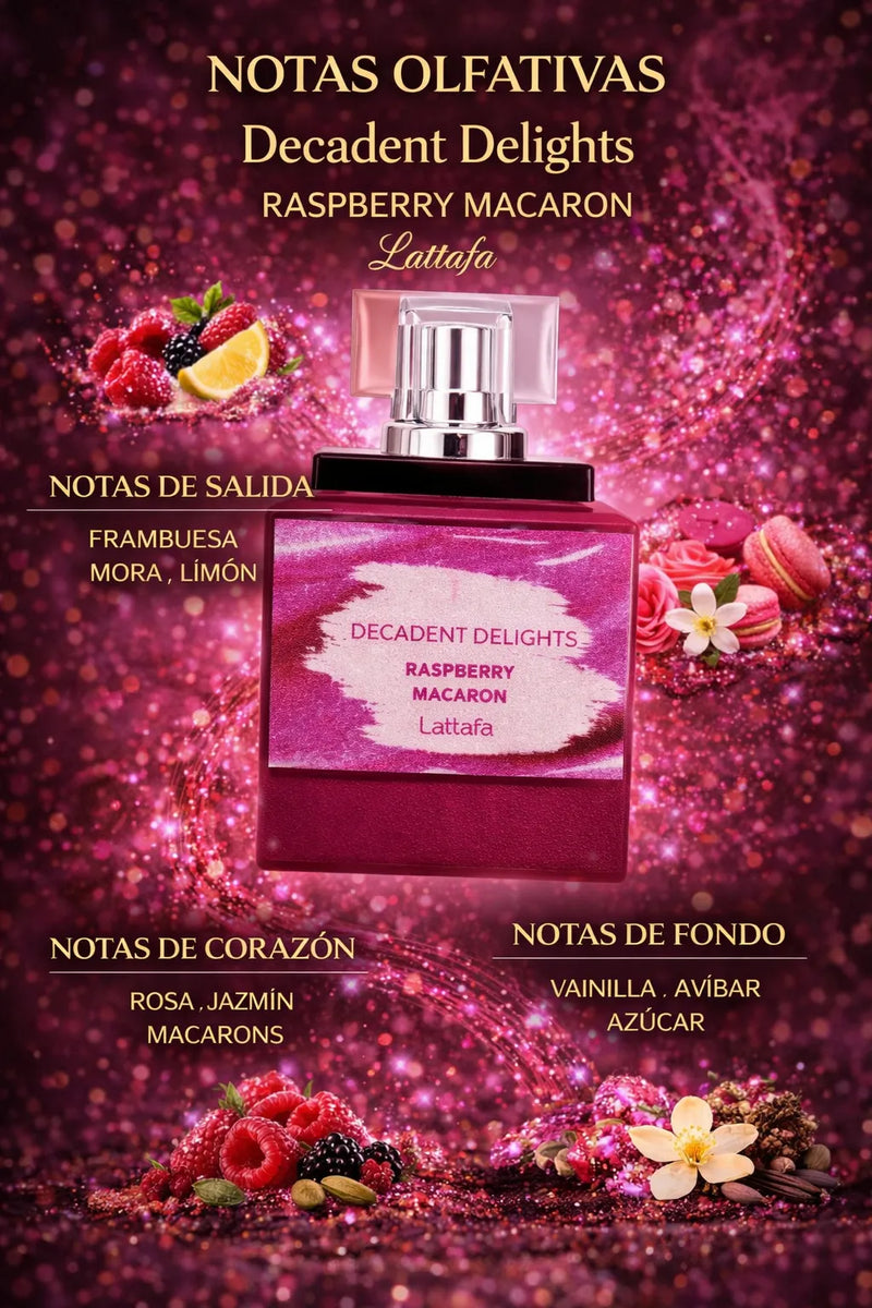 Perfume Lattafa Macaron Raspberry original 50ml mujer envío rápido Colombia