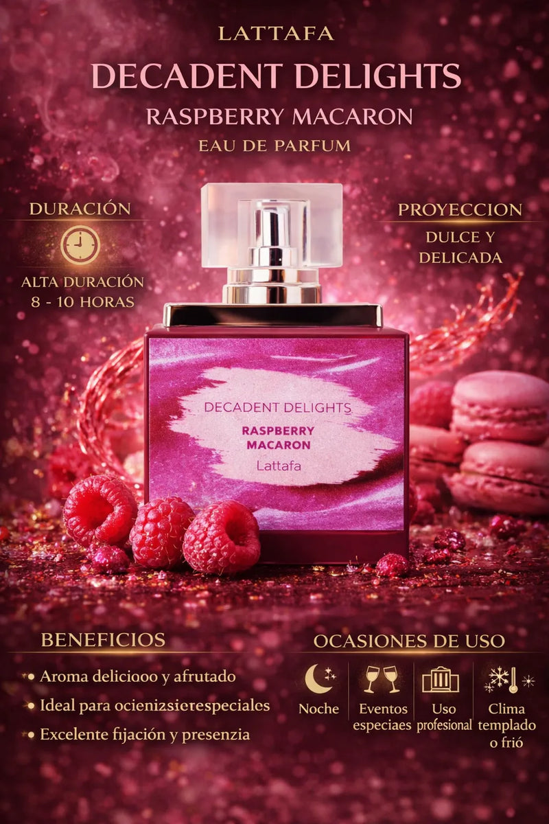 Perfume Lattafa Macaron Raspberry original 50ml mujer envío rápido Colombia