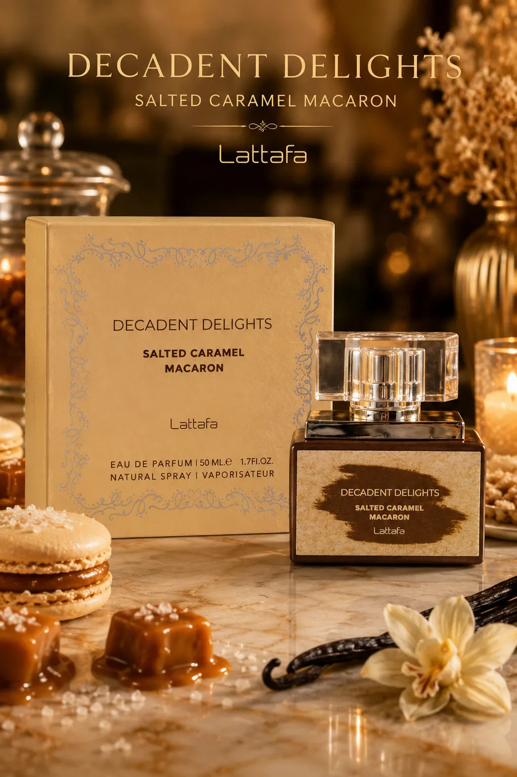 Perfume Lattafa Macaron Salted Caramel original 50ml mujer envío rápido Colombia