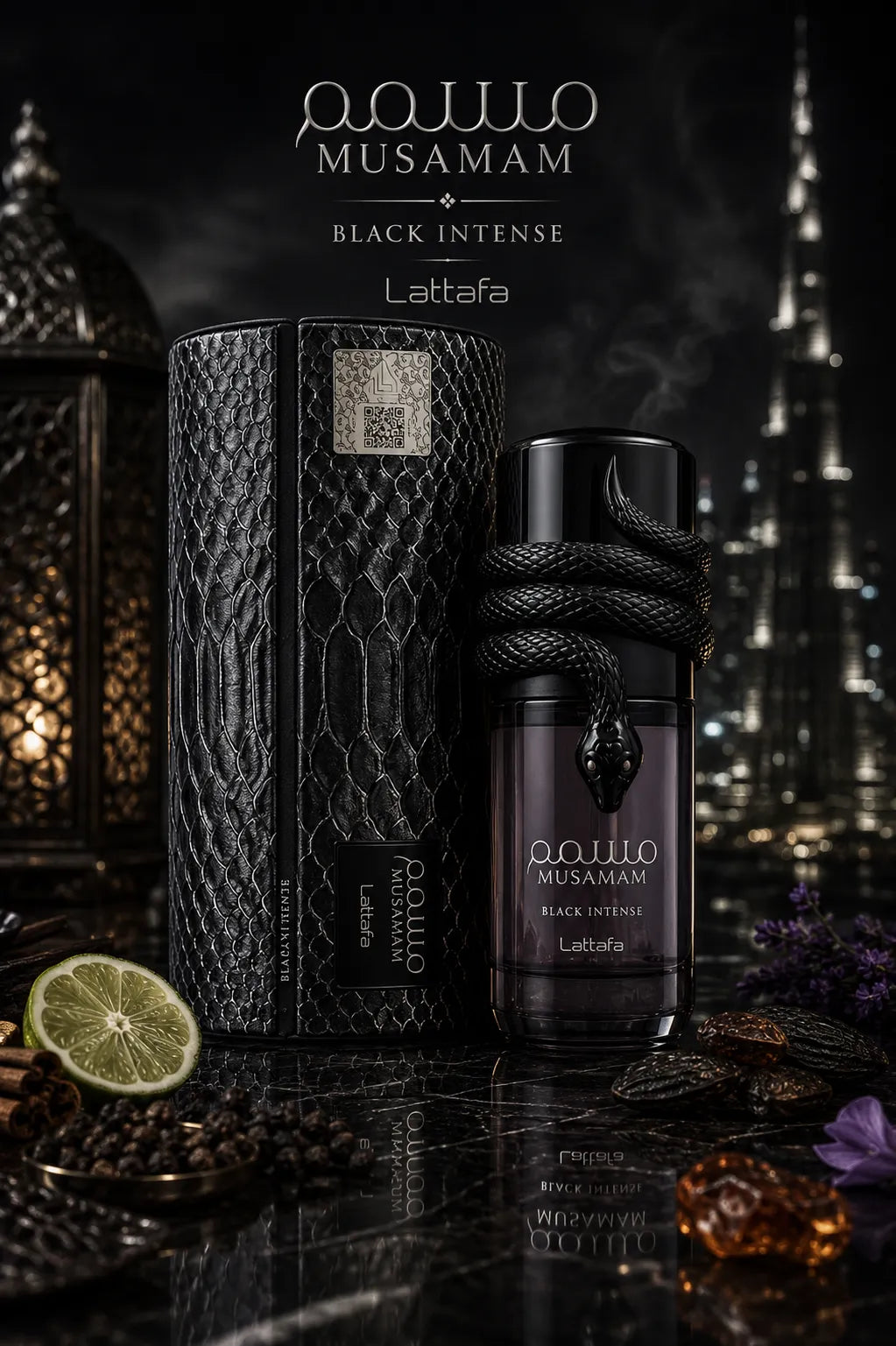 Perfume Lattafa Musamam Black Intense original 100ml unisex envío rápido Colombia