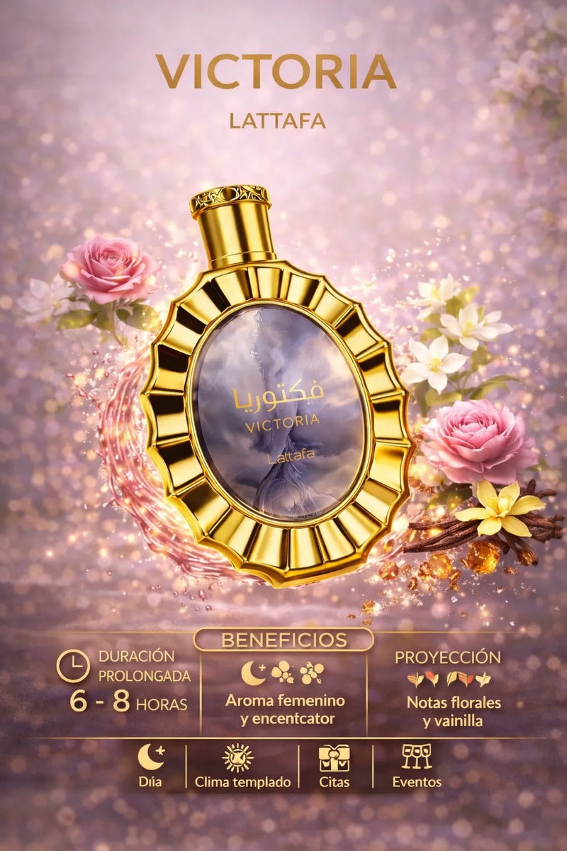 Perfume Lattafa Victoria original 100ml mujer envío rápido Colombia