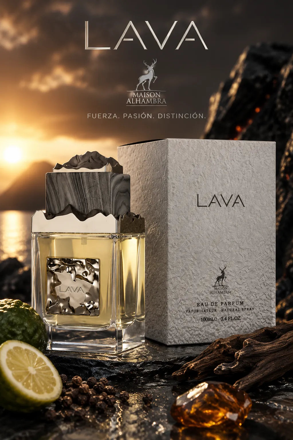 Perfume Maison Alhambra Lava original 100ml hombre envío rápido Colombia