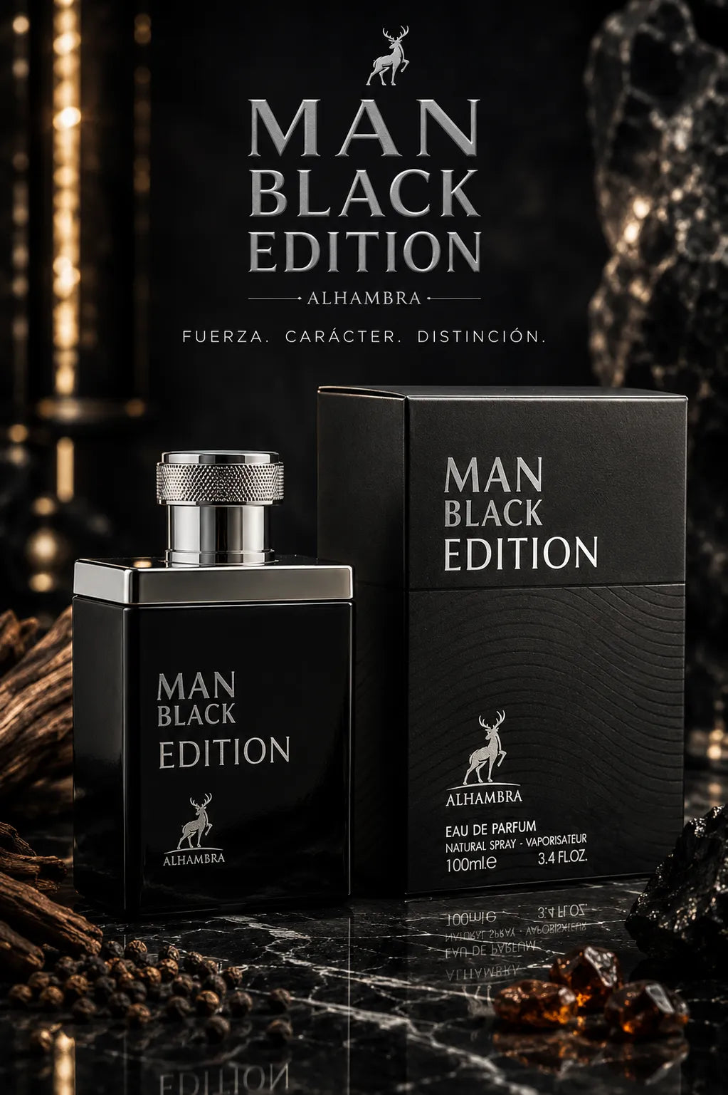 Perfume Maison Alhambra Man Black original 100ml hombre envío rápido Colombia