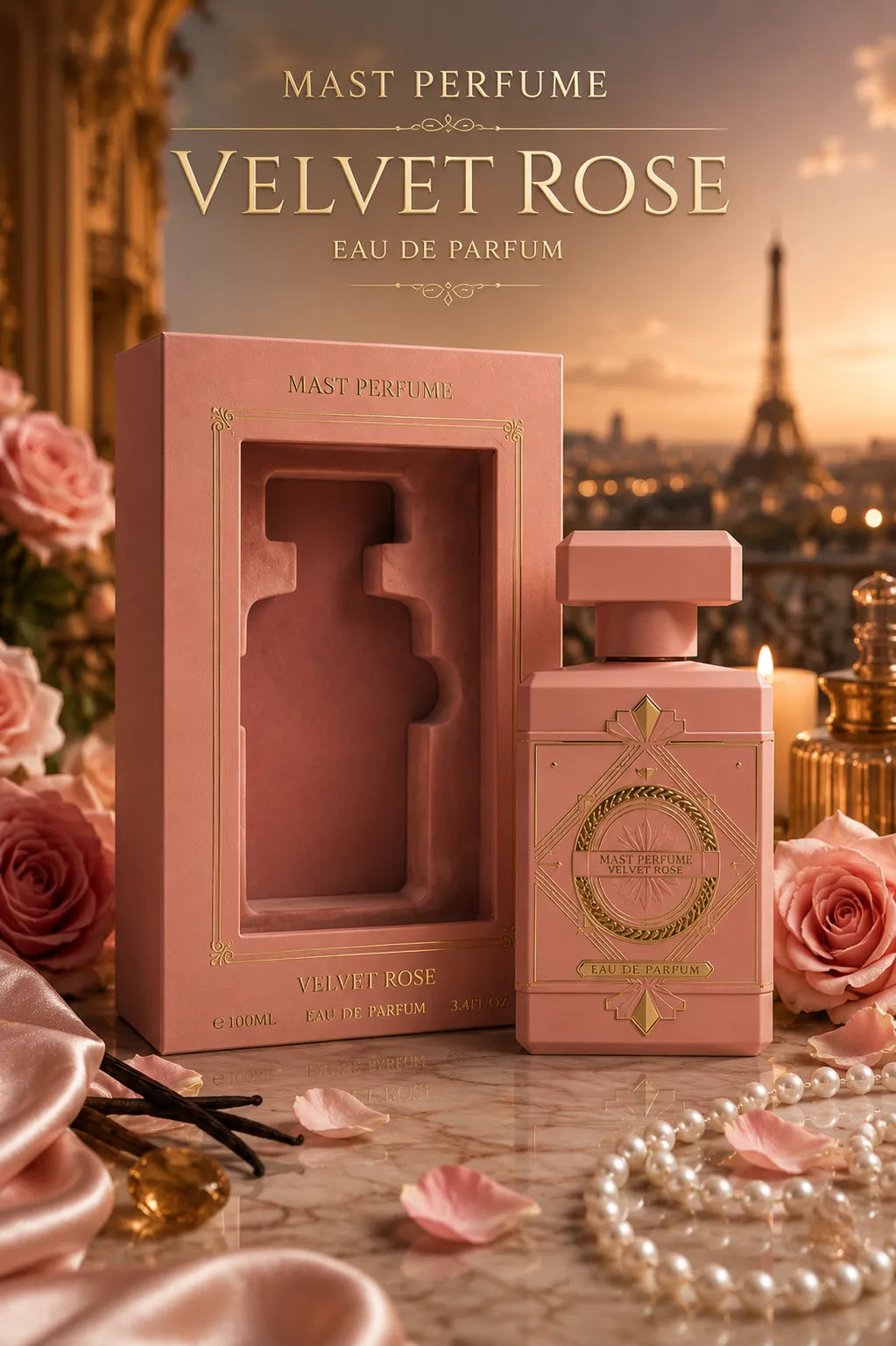 Perfume Bharara Mast Velvet Rose original 100ml mujer envío rápido Colombia