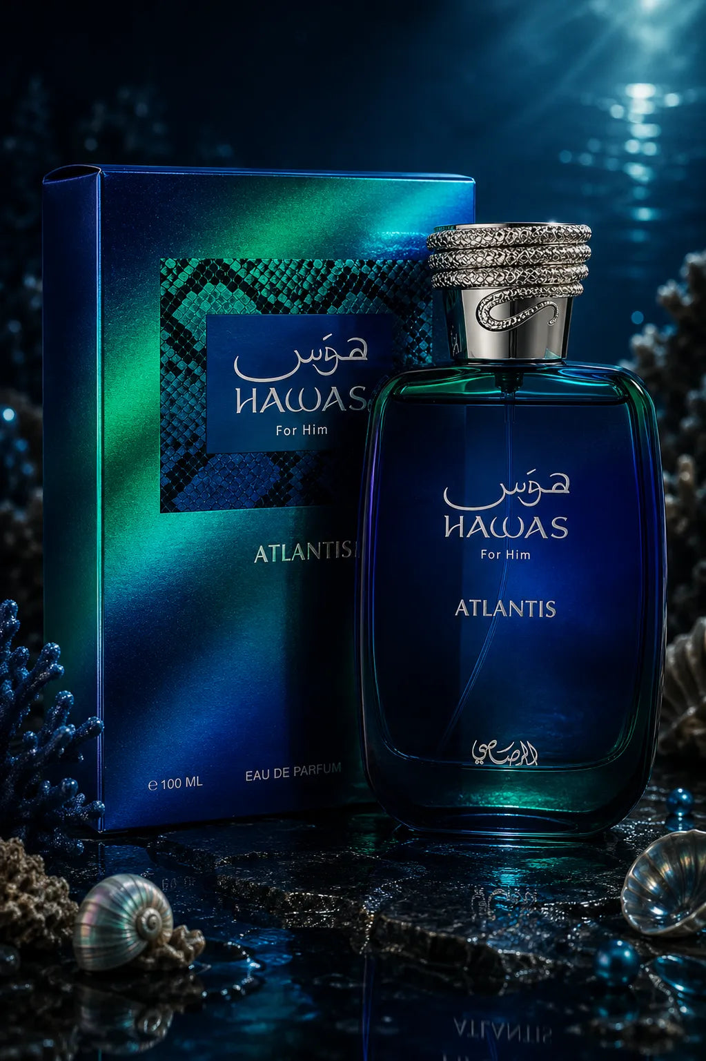 Perfume Rasasi Hawas Atlantis original 100ml hombre envío rápido Colombia