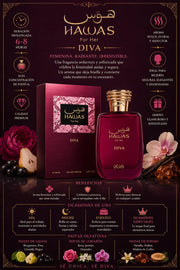 Perfume Rasasi Hawas Diva original 100ml mujer envío rápido Colombia