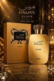 Perfume Rasasi Hawas Elixir original 100ml hombre envío rápido Colombia