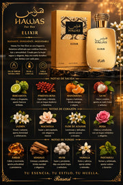 Perfume Rasasi Hawas Elixir original 100ml hombre envío rápido Colombia