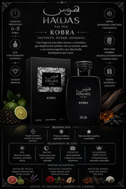 Perfume Rasasi Hawas Kobra original 100ml hombre envío rápido Colombia
