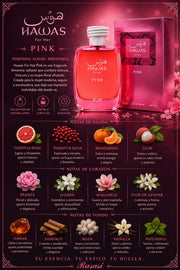 Perfume Rasasi Hawas Pink original 100ml mujer envío rápido Colombia