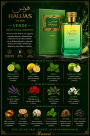 Perfume Rasasi Hawas Verde original 100ml hombre envío rápido Colombia